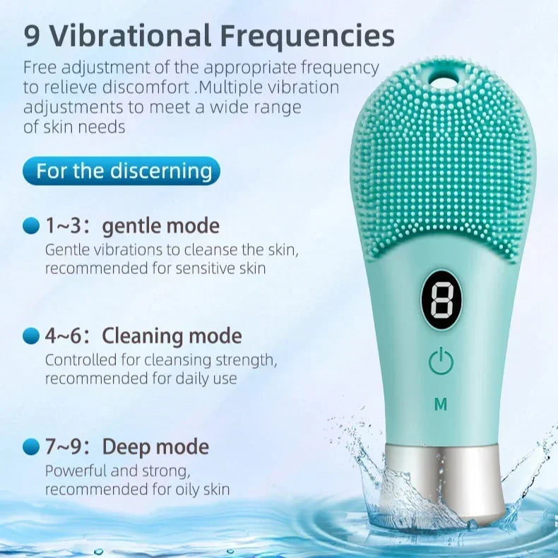 9-Gear Electric Skin Scrubber Facial Brush